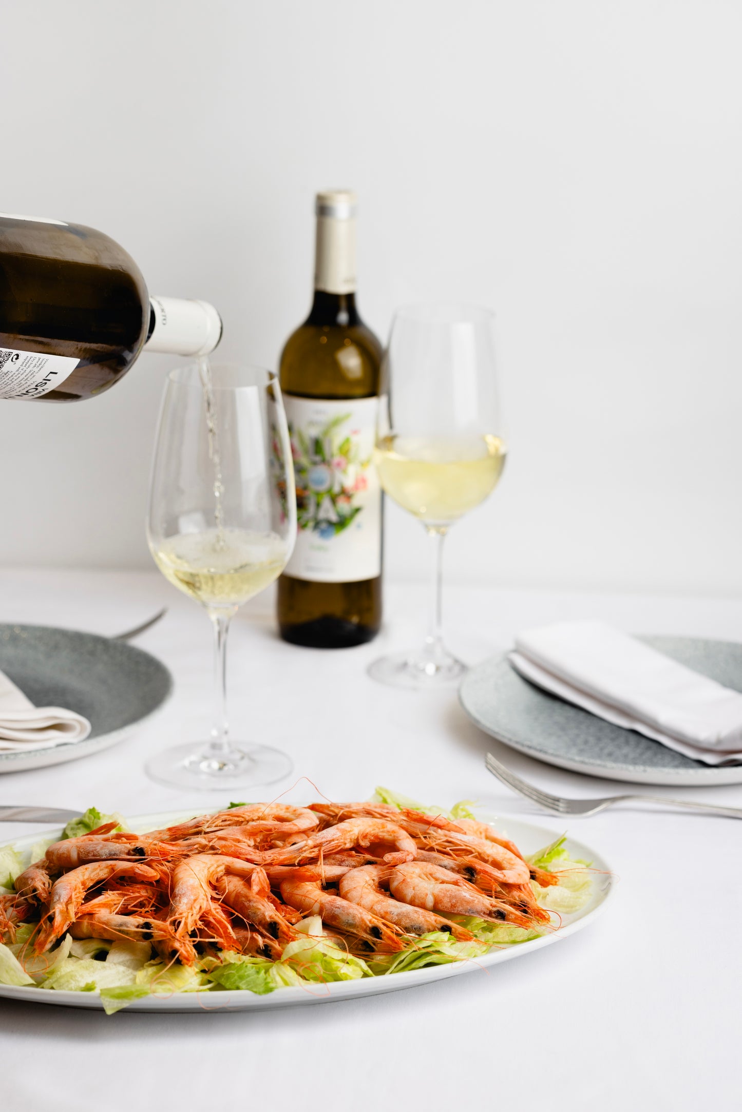 Una de Gambas con halago, dijo Lisonja (Verdejo, Rueda)